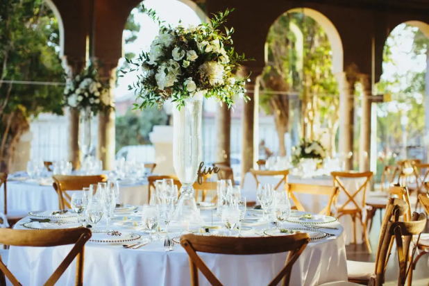 Table setting in Coral Gables Golf and Country Club