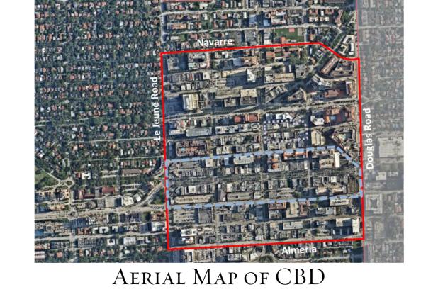 Aerial map of CBD