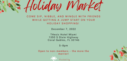 Beaux Arts Holiday Market event flyer