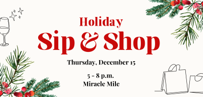 Holiday Sip and Shop flyer
