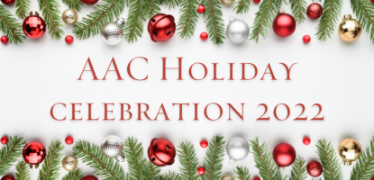 Adult Activity Center holiday celebration flyer