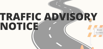Traffic advisory notice for SW 8th Street from SW 74th Court to SW 27th Avenue