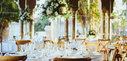 Table setting in Coral Gables Golf and Country Club