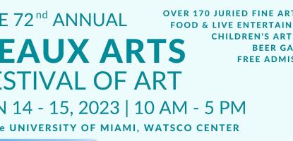 2023 Beaux Arts Festival of Art event flyer