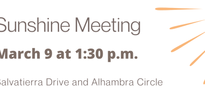 Sunshine meeting announcement