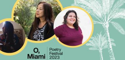 Event flyer for "O, Miami Poetry Festival 2023"