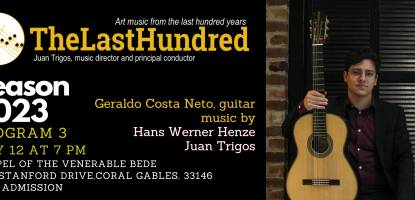 Flyer for The Last Hundred music event