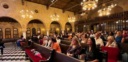 Music Club attendees sitting 