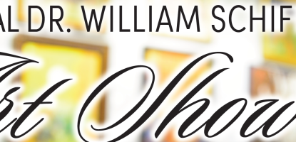 Event flyer for the Annual Dr. William Schiff Art Show at the Coral Gables Adult Activity Center