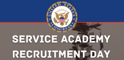 Event flyer for Rep. Salazar's Service Academy Recruitment Day