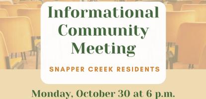 Text saying Informational Community Meeting