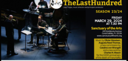 concert players playing lit by a small stage light