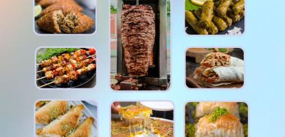 poster with food and text of Mediterranean Event