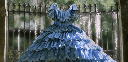 Natchez poster, a blue dress in shallow focus in the distance