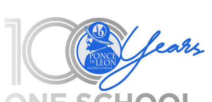 Ponce de Leon Middle School Logo inside 100 years