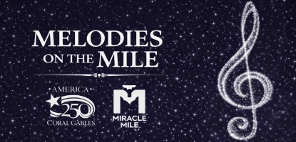 Melodies on the mile text and event info with a starry bright G clef