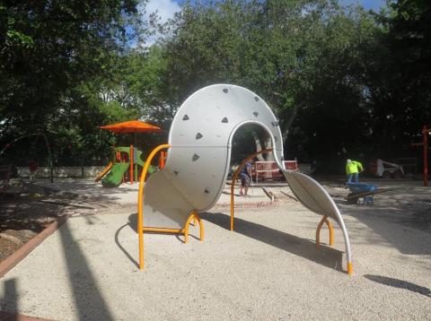 Pierce Park playground undergoing construction