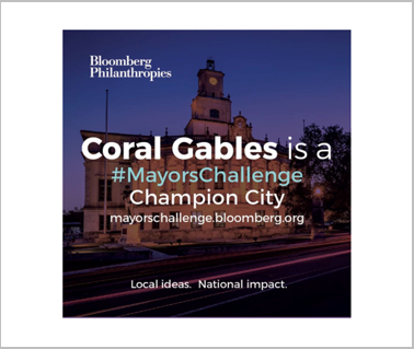 city hall lit up at night background with text in front