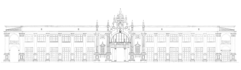 Design Outline of Colonnade Miracle Mile Elevation