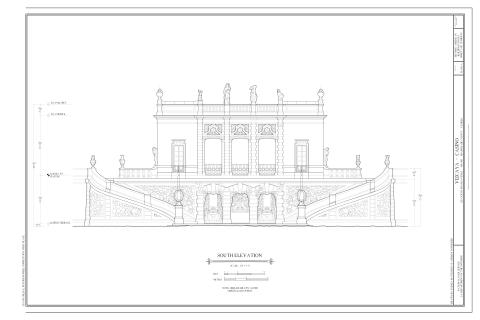 Vizcaya front view outline design