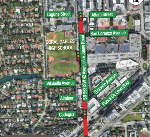 Map of LeJeune where project will take place