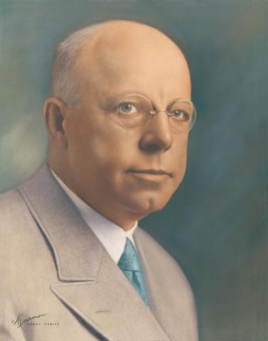 Mayor Edward E. Dammers painted portrait