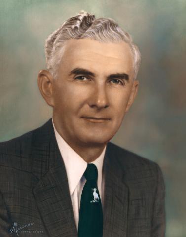 Painted portrait of Fred B. Hartnett