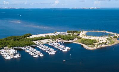 Aerial view of Matheson Hammock Park