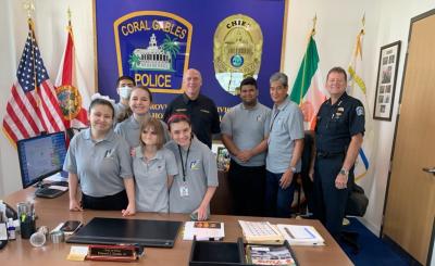Project VICTORY participants with Chief Hudak and Assistant Chief Hanlon