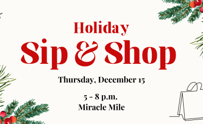 Holiday Sip and Shop flyer