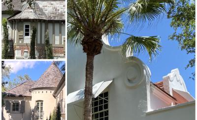 Facades of historic Coral Gables homes