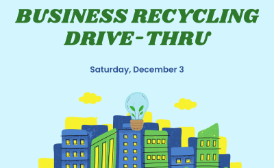 Business recycling drive-thru flyer