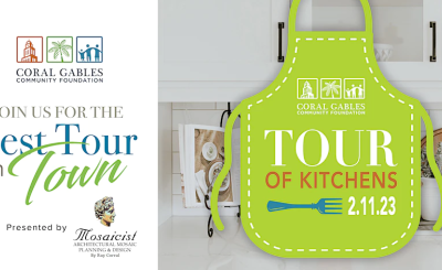 Coral Gables Community Foundation's Tour of Kitchens 2023 event flyer
