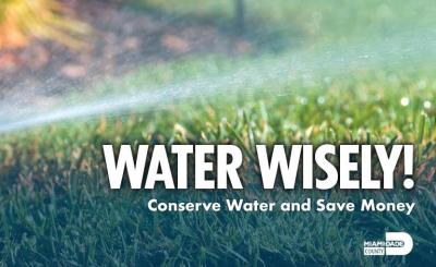 Water Wisely! Conserve water and save money.