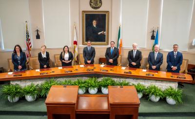 2023 City Commission standing in Commission Chambers