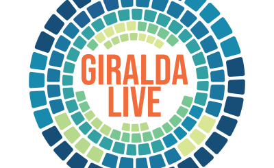 Giralda Live text over streetscape graphic