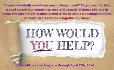 Crime Victims Donation Drive graphic