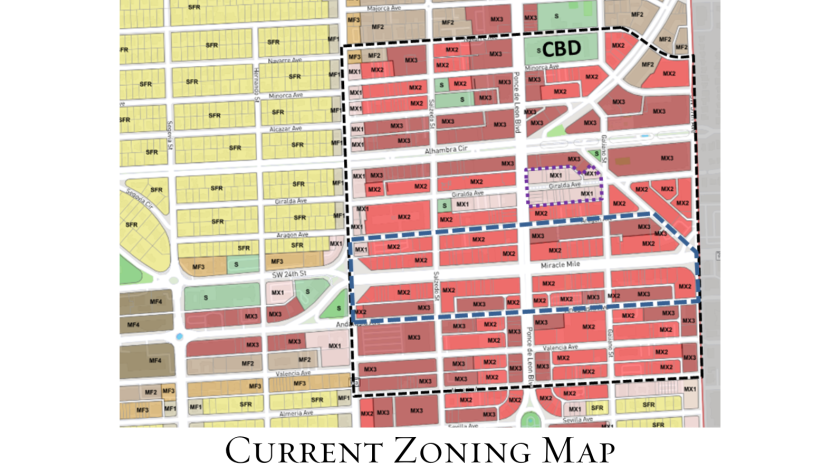 Current zoning map of CBD