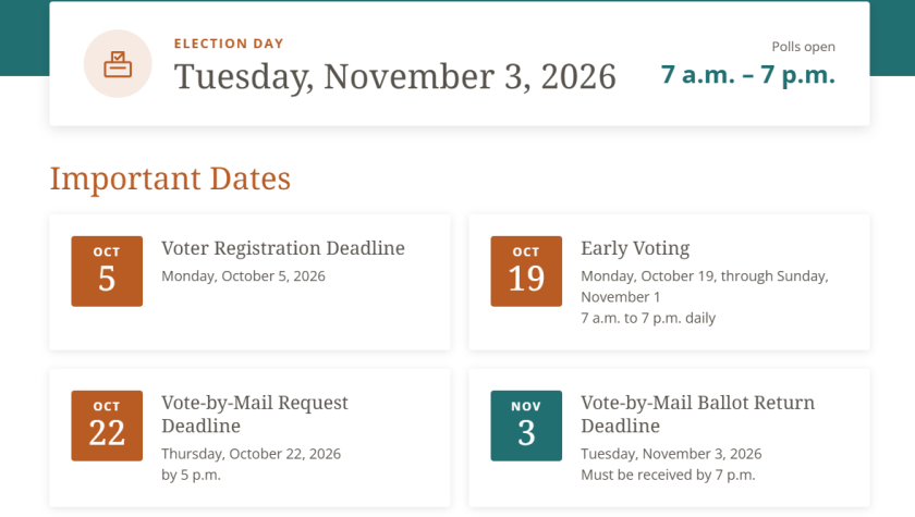 Election dates